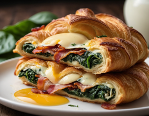 savory croissant breakfast bake