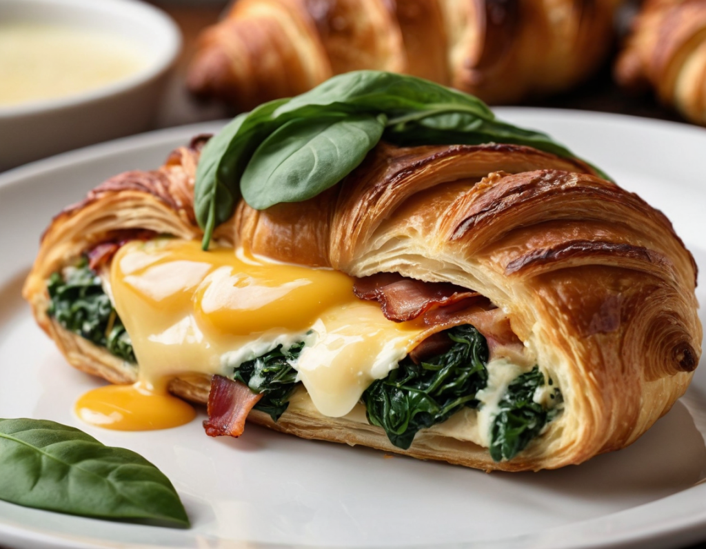 savory croissant breakfast bake